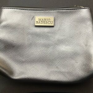Mario Badescu Silver Cosmetic Pouch-very nice! No flaws